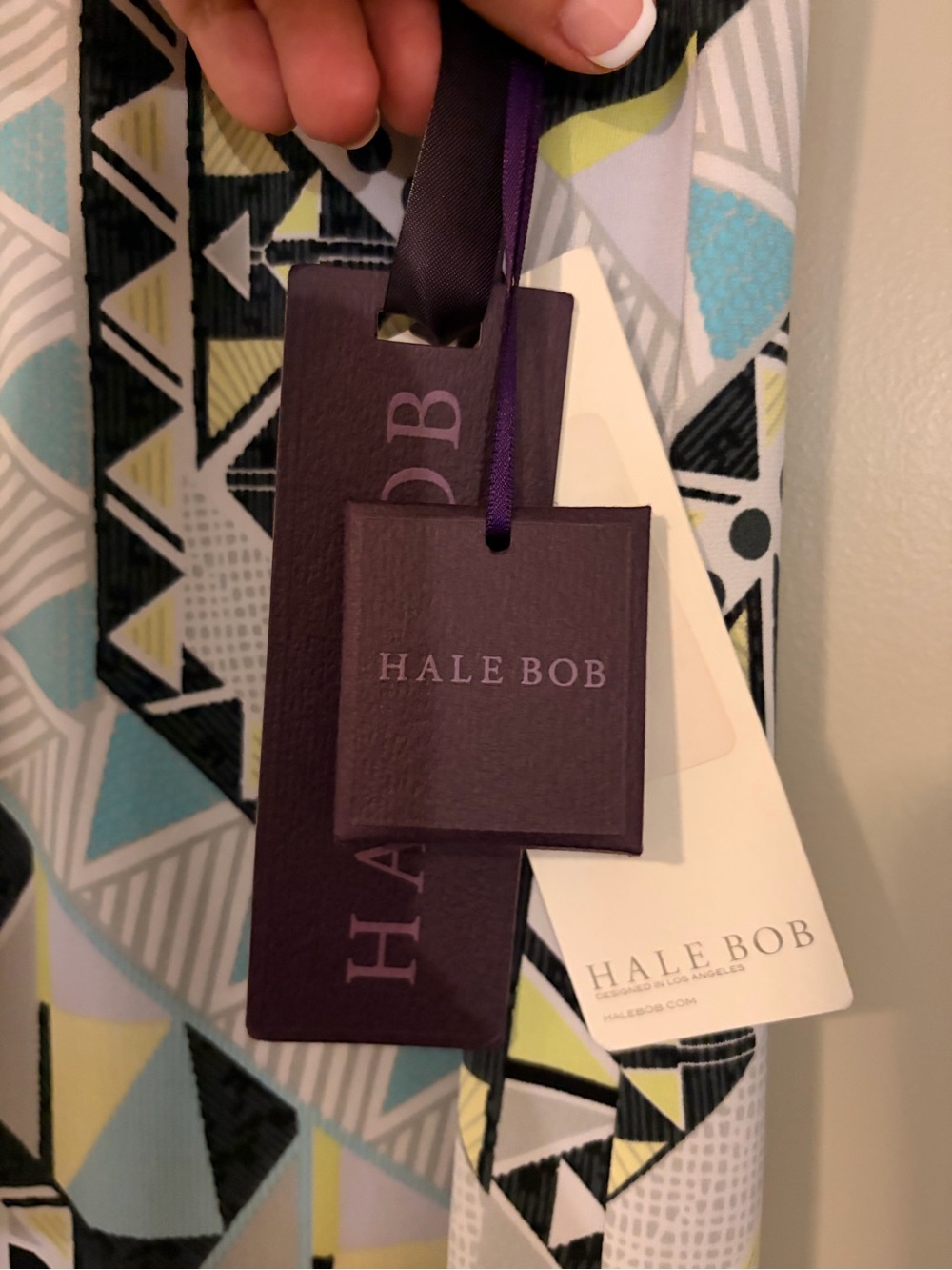 NWT Hale Bob Beaded Geometric Beaded Shift Dress L Resort MSRP $328 - Picture 10 of 10